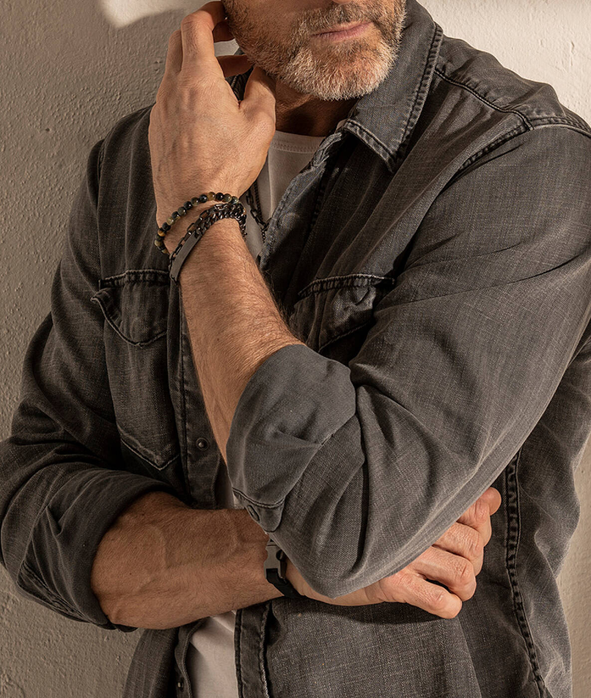 TOM armband Gun Metal