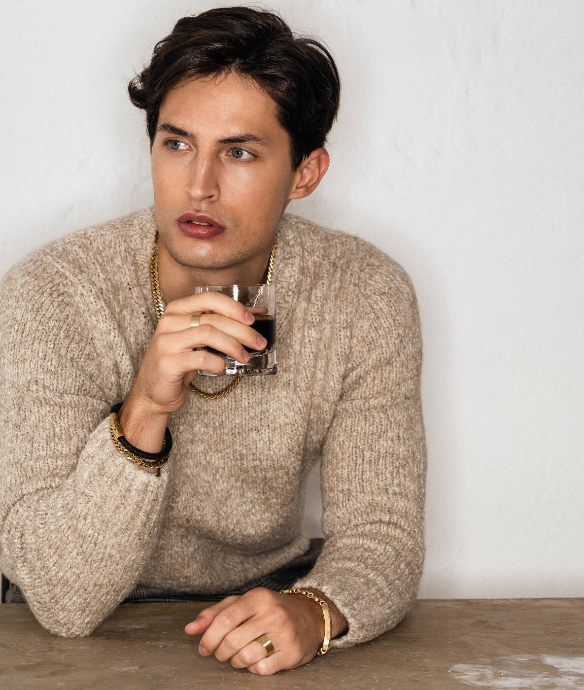 IZAR armband Svart/Stål