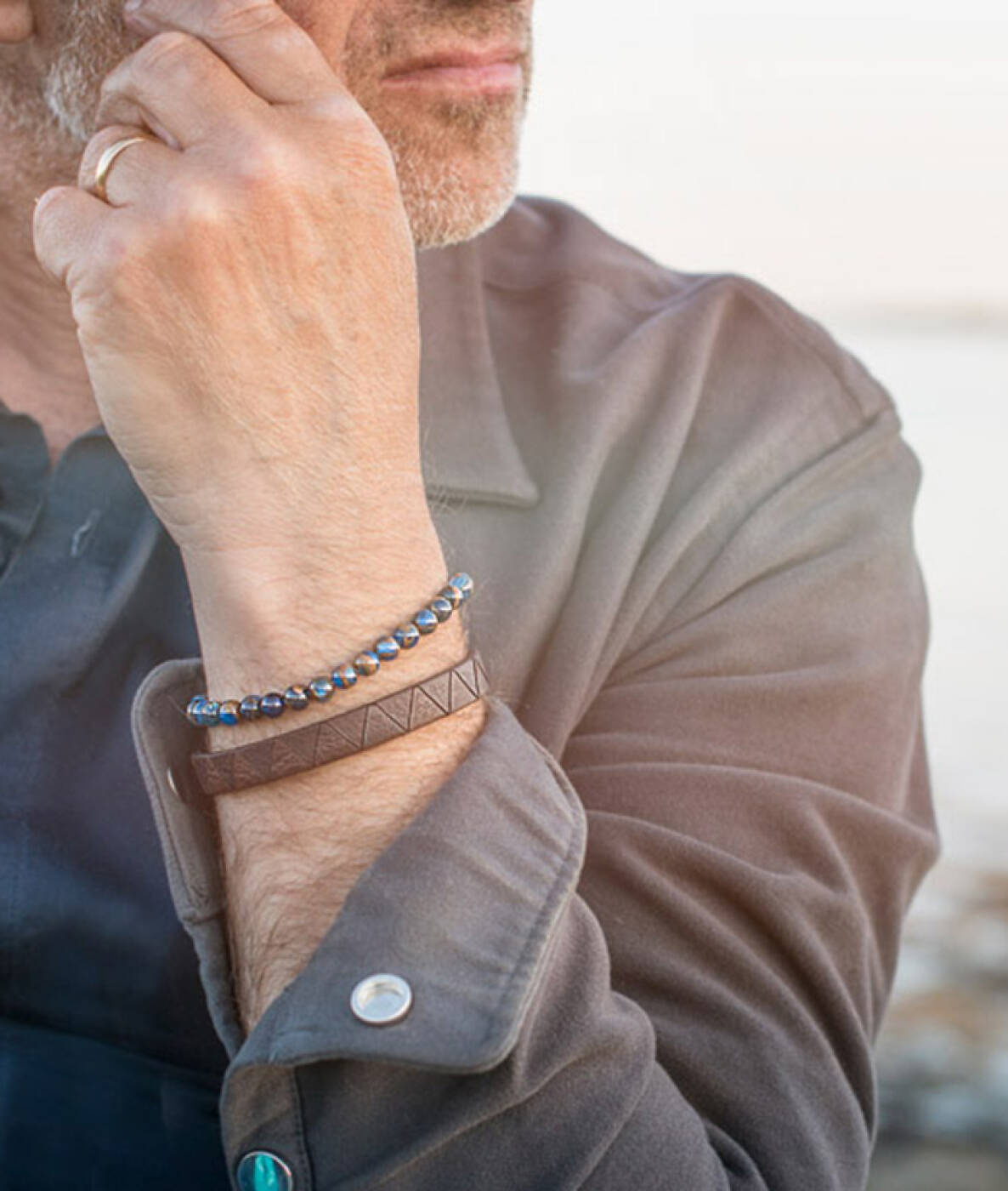 MORRIS (6 mm) armband Sky