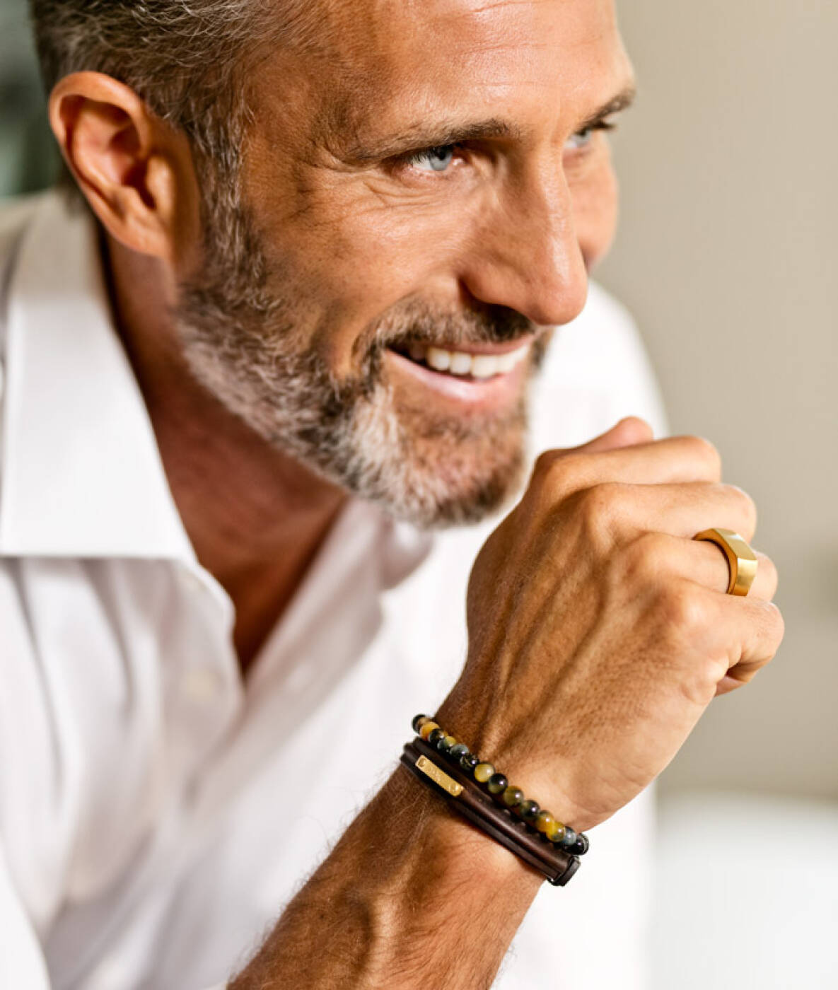 EDDIE armband Svart/Brunt