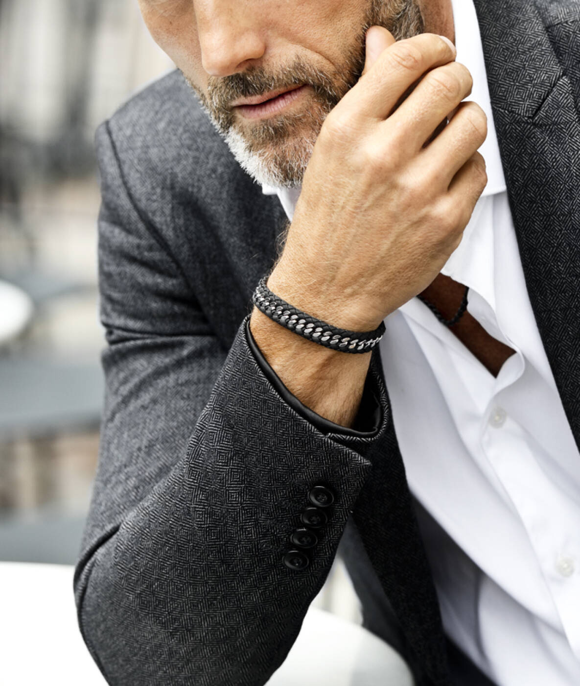 KIAN armband Svart/Stål