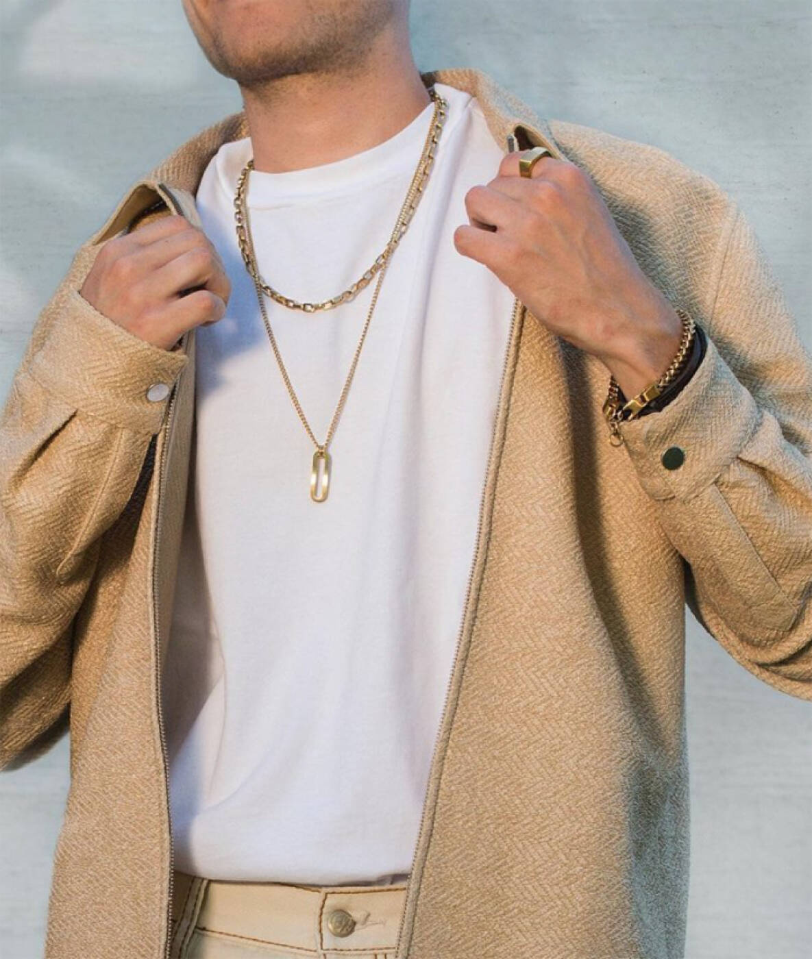 BENJAMIN Chain halsband Guld