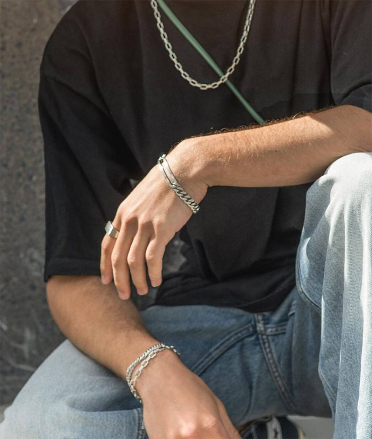 BENJAMIN Chain armband Stål