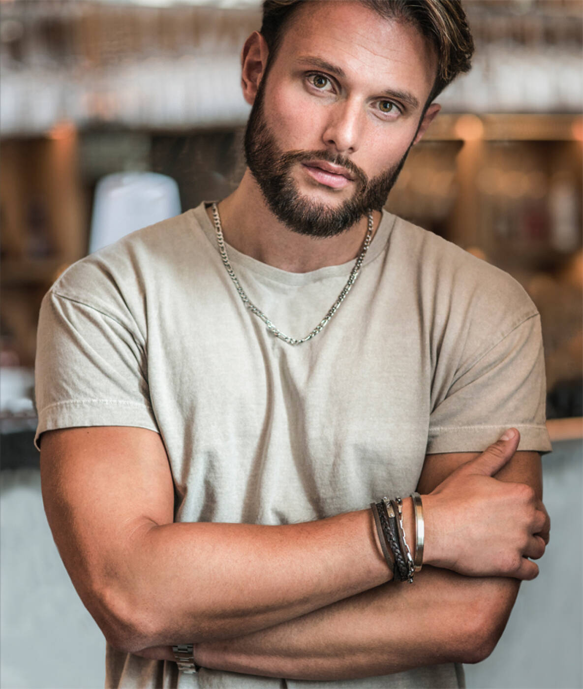 SCOTT Medium halsband Stål