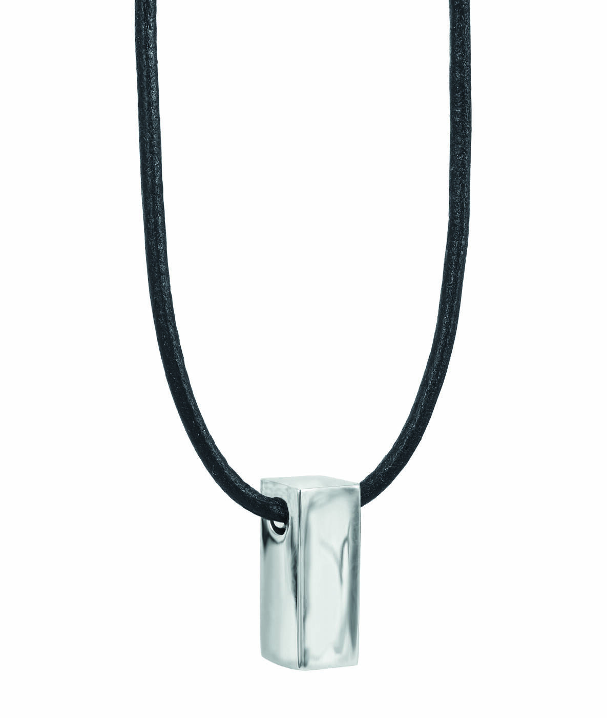 TIM Leather halsband Stål