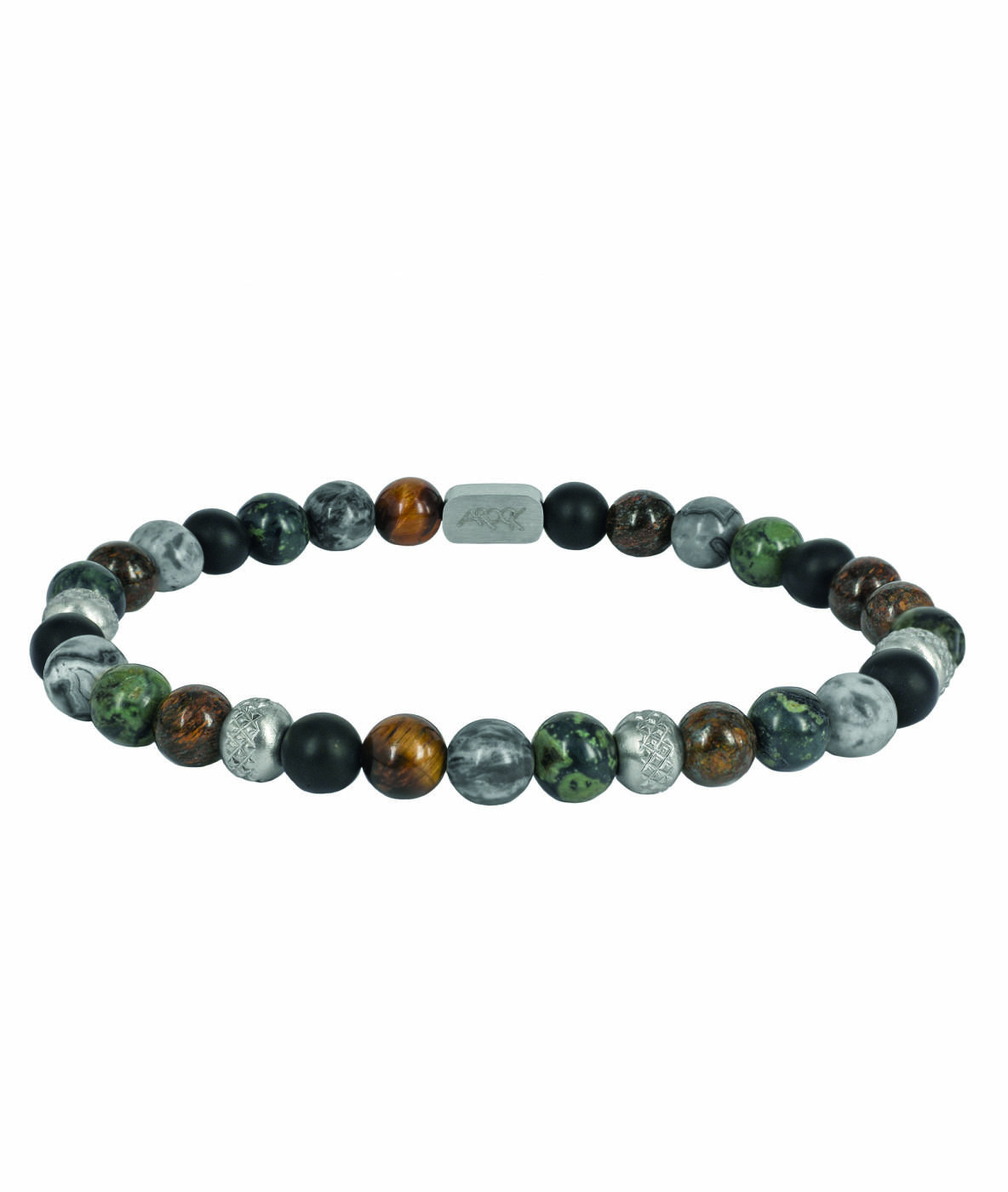 MIKE armband Stål/Grön