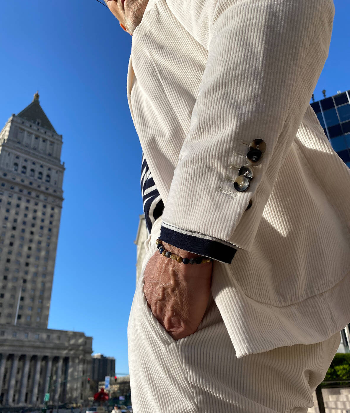 MIKE armband Guld/Blå