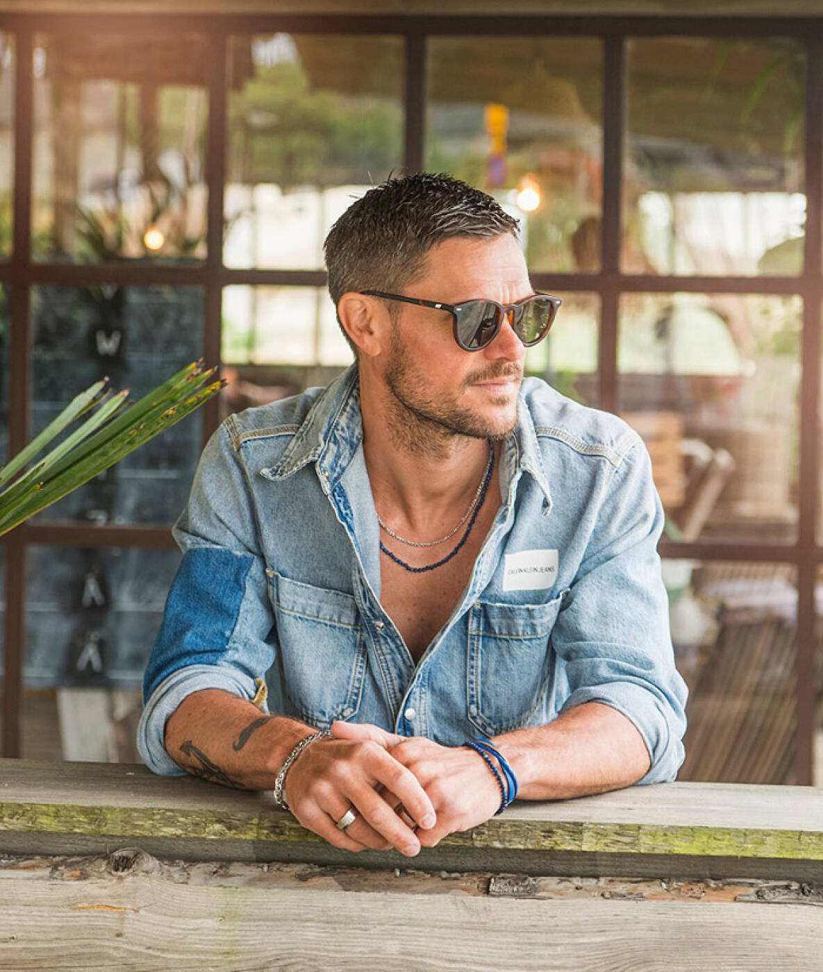 FELIX (Vegan) armband Blå/Beige