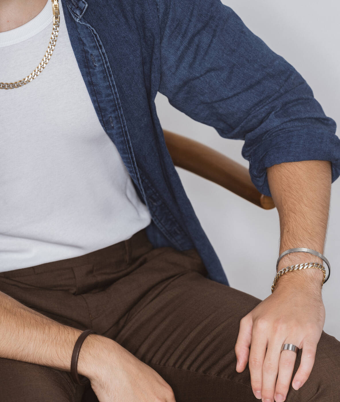 TEXAS halsband Stål/Guld