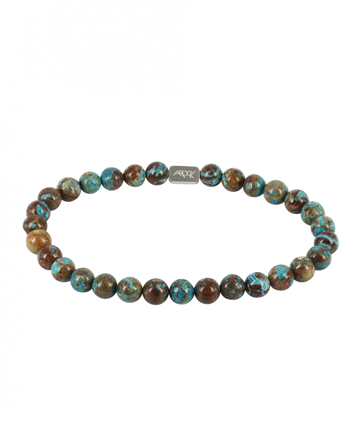 MORRIS Armband 6mm Brun/Turkos