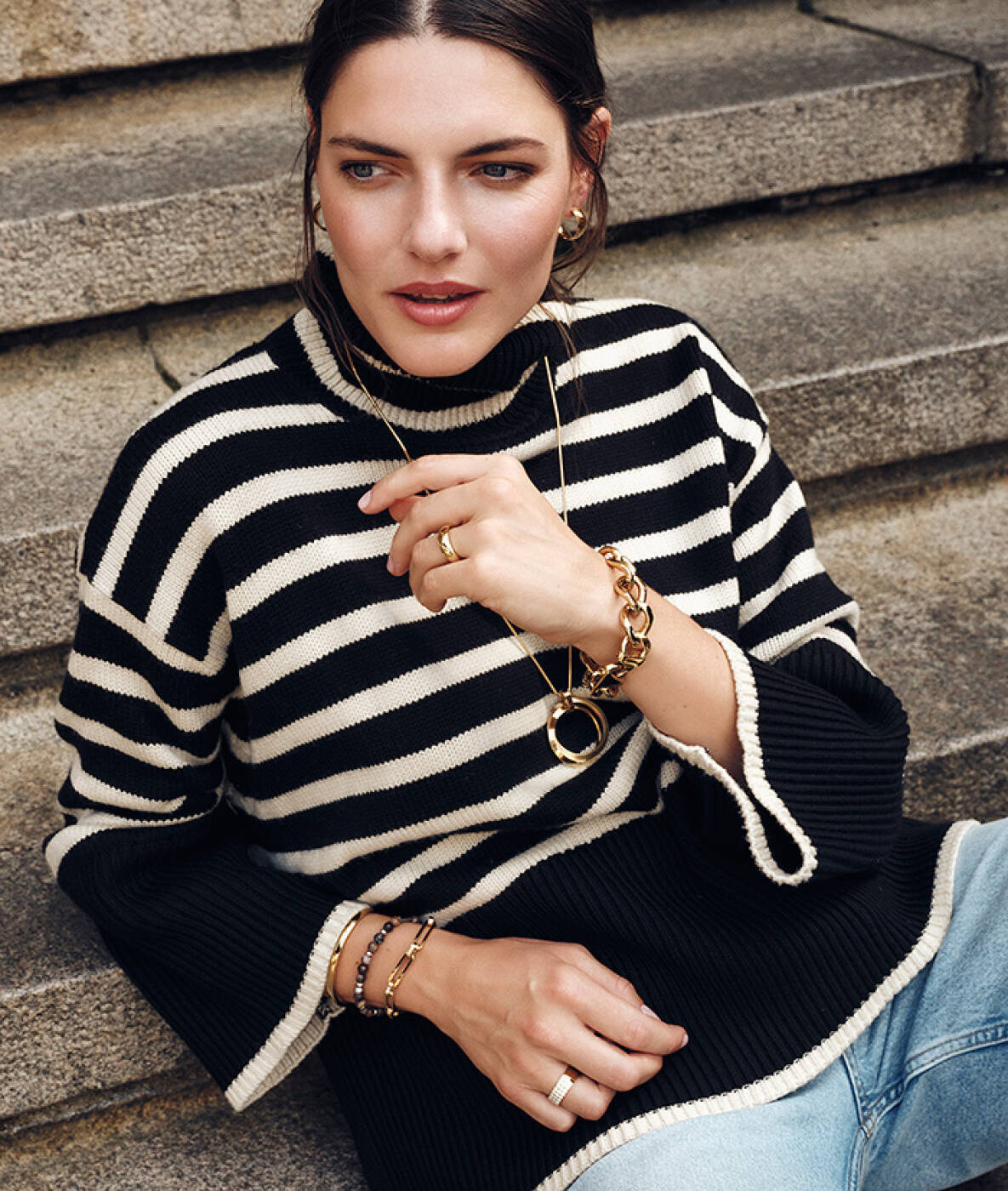 CHERRIE Crystal armband Guld