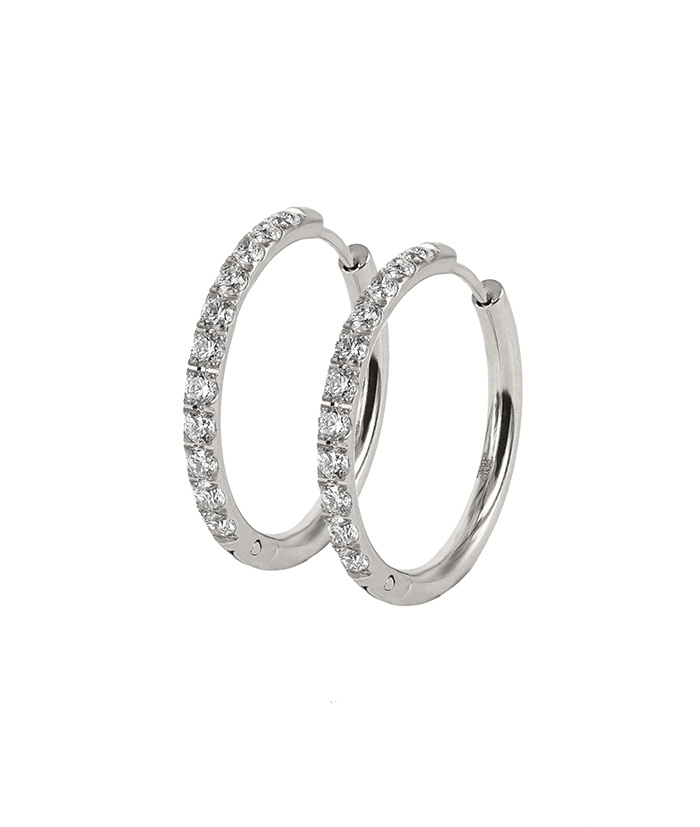 LUCY 25 mm Örhänge Stål