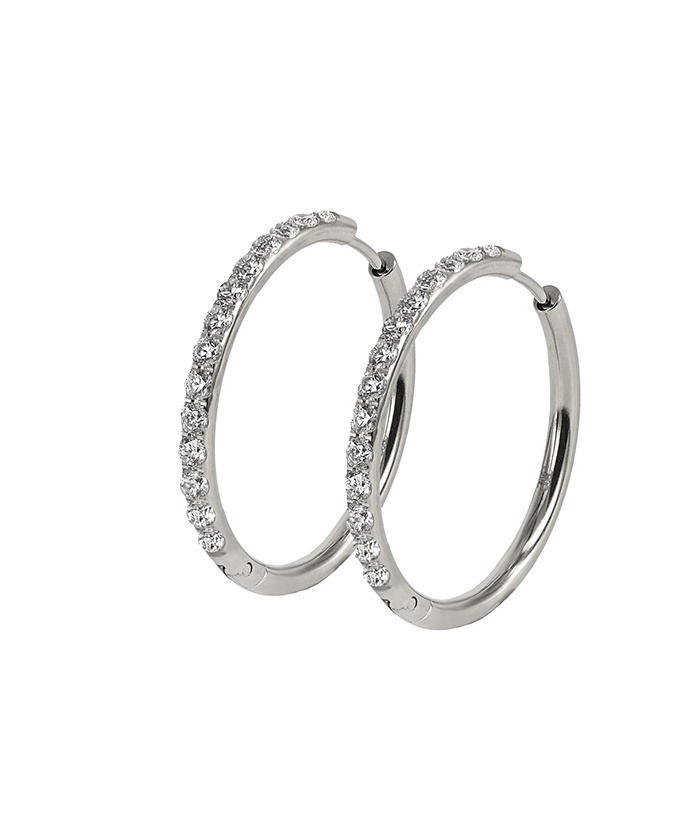 LUCY 30 mm Örhänge Stål