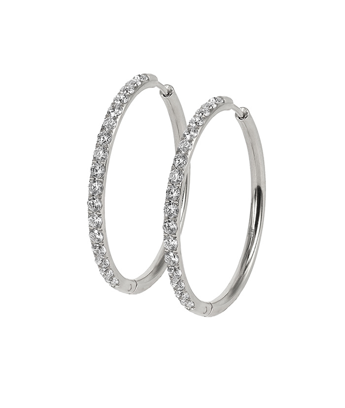 LUCY 35 mm Örhänge Stål