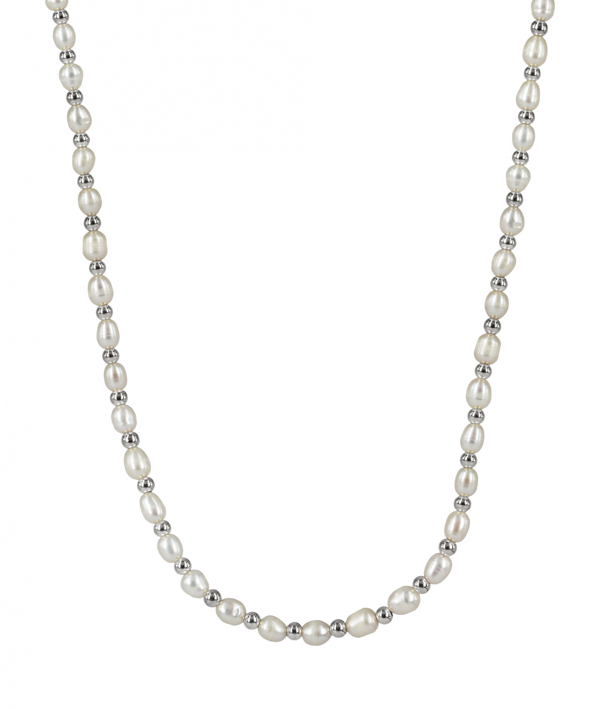 Palma halsband pärlor/stål