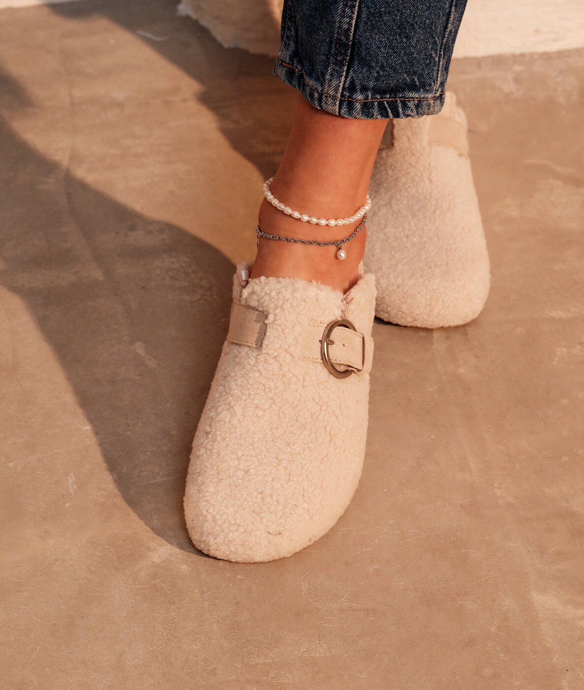 PALMA ANKLET fotlänk armband Guld