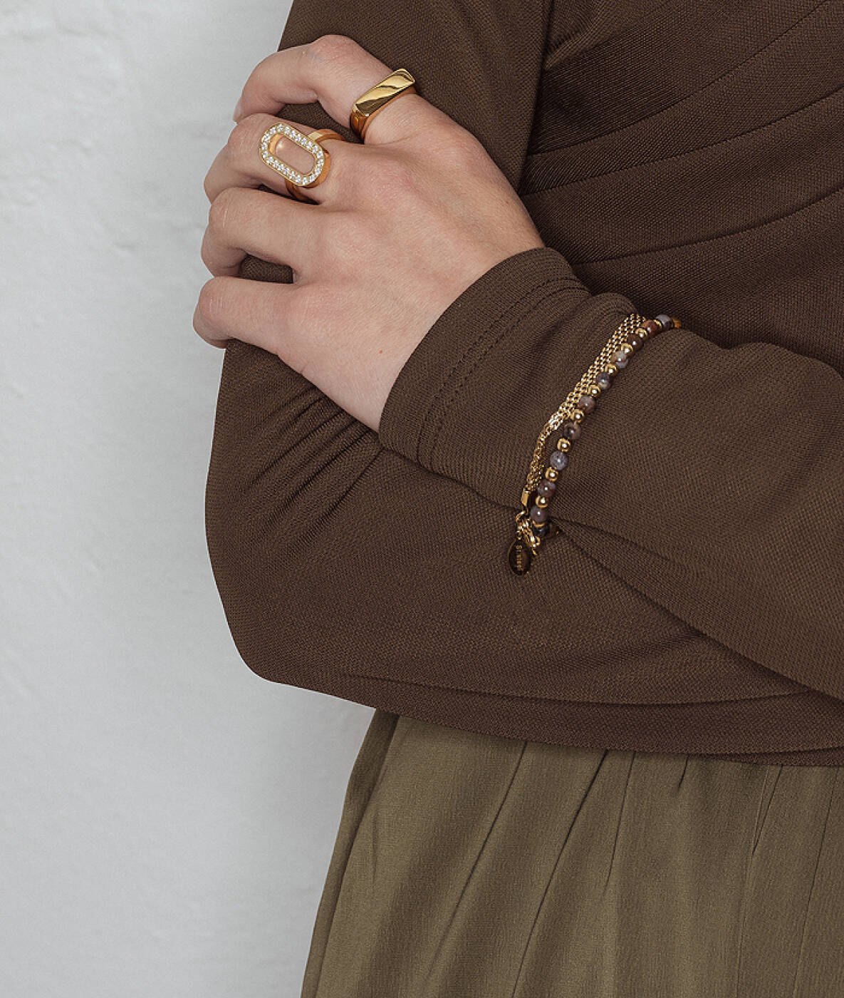 MIZA armband Melange/Guld