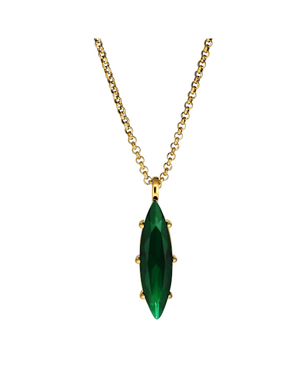 TAKESHI EMERALD GREEN Halsband Guld