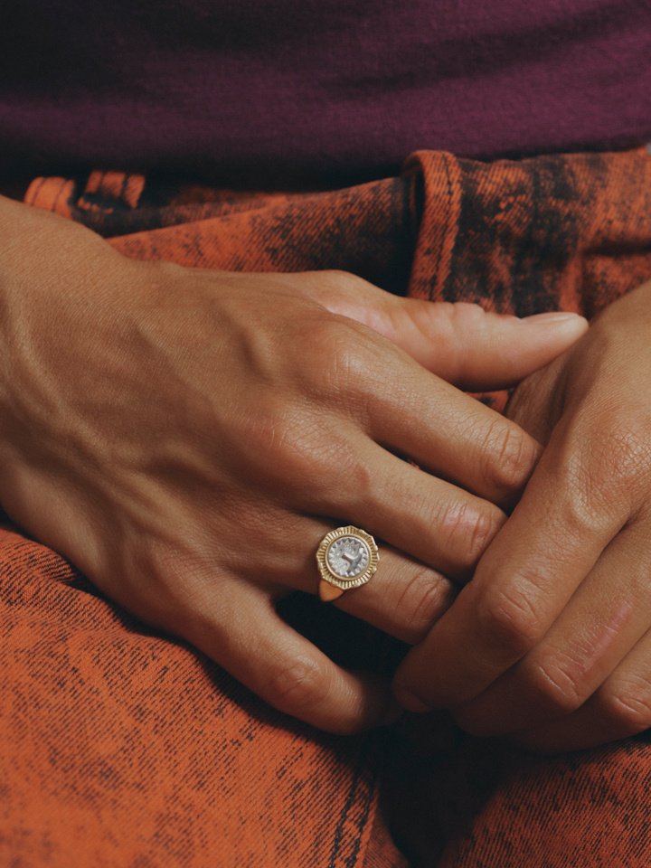 Moss Ring Goldplated Silver
