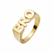 BRO Ring Goldplated Silver
