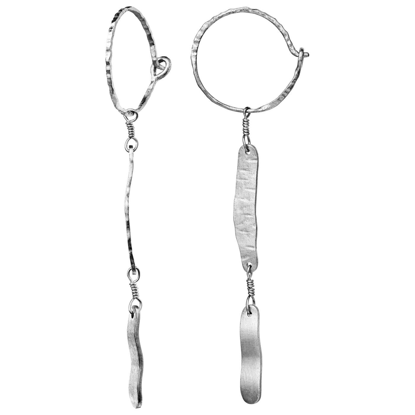 Lila Örhänge Silver