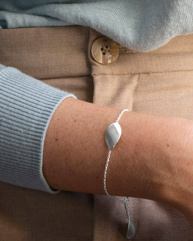 Aqua armband silver