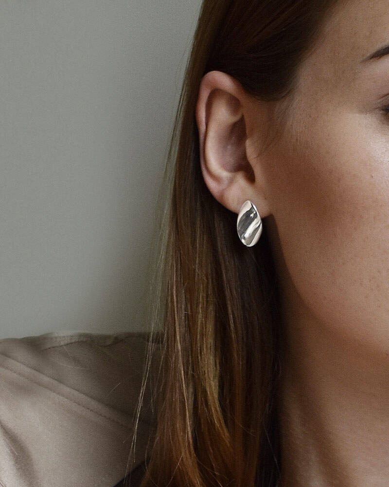 Aqua small örhänge silver