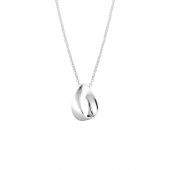 Aqua swirl small Halsband Silver