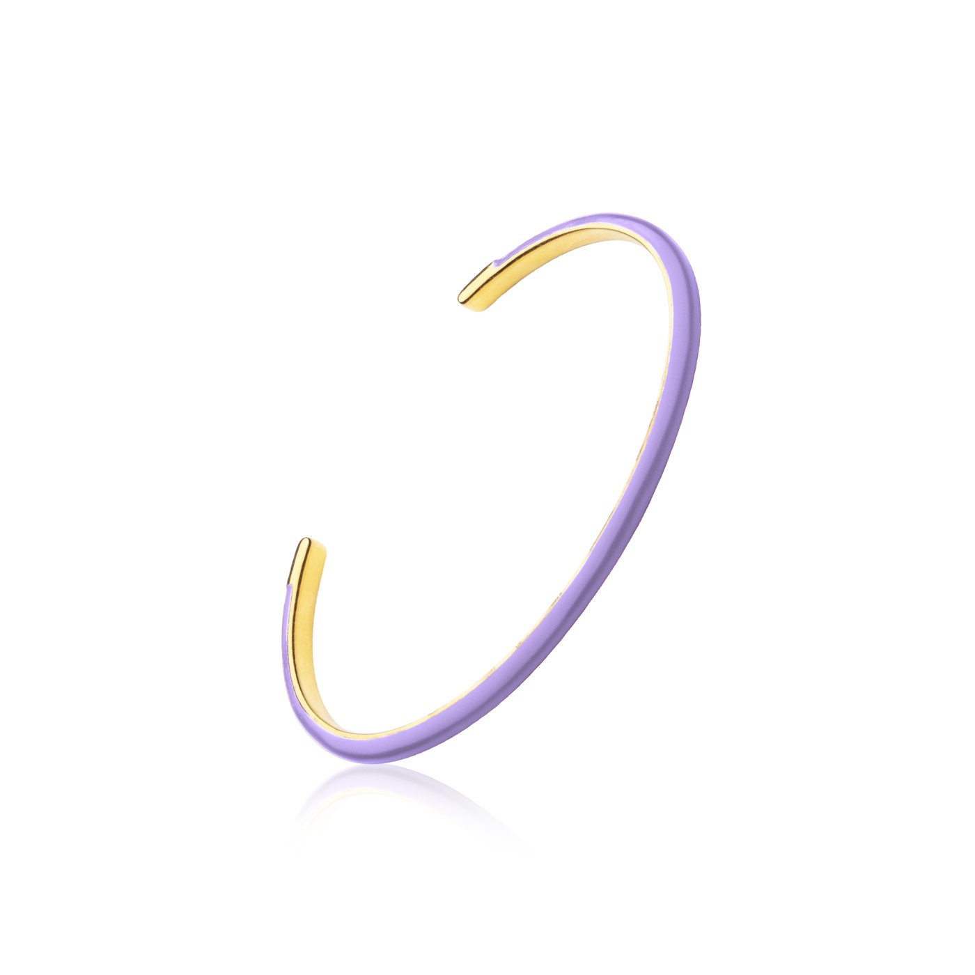 Enamel cuff purple (gold)