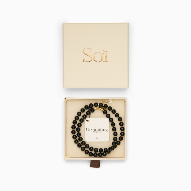 Hailey Black Onyx Halsband