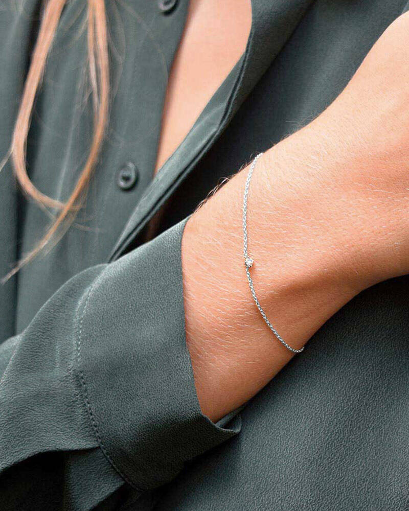 Diamond Sky drop armband silver