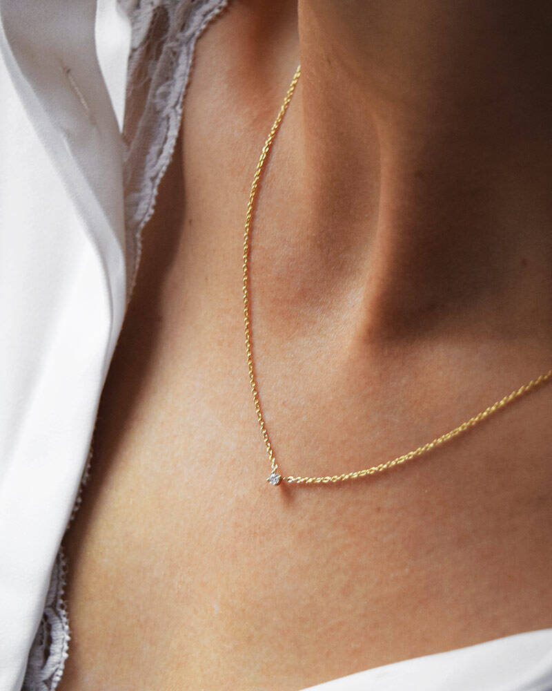 Diamond Sky drop halsband guld