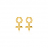 Woman Symbol Studs örhänge (guld)