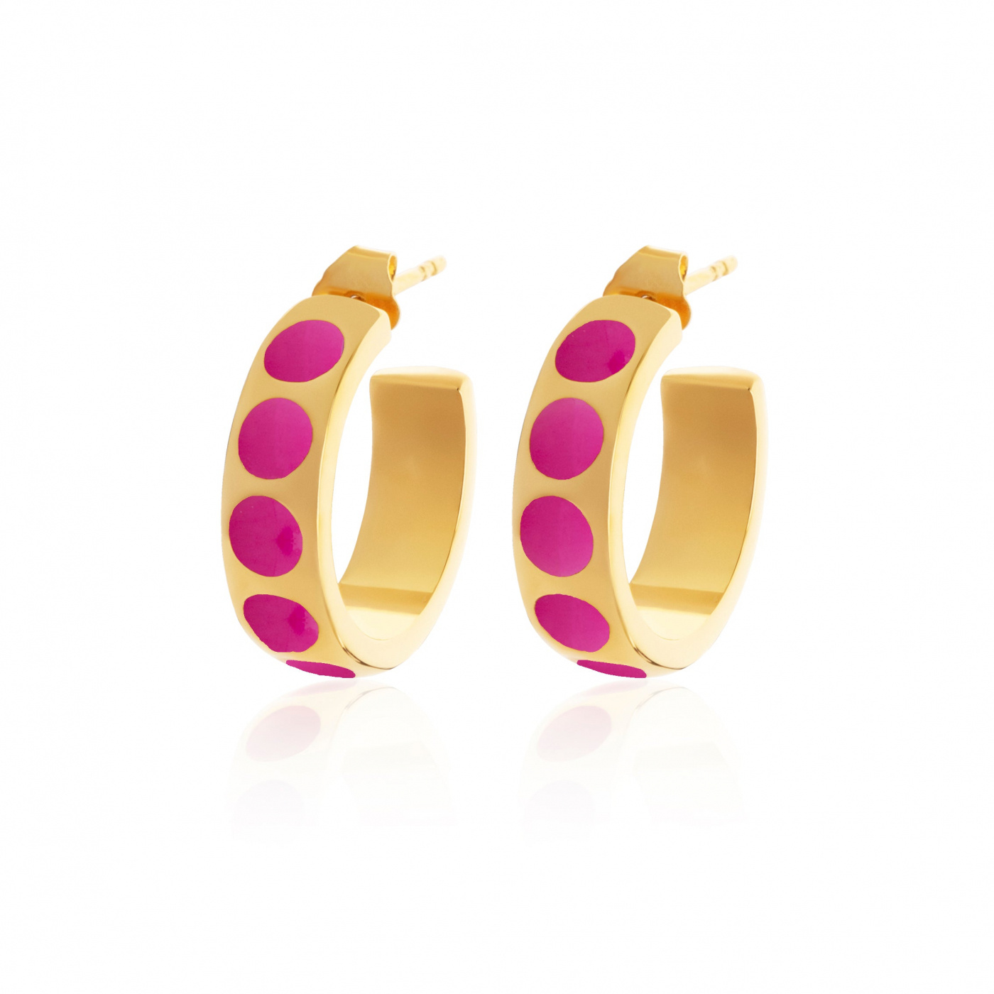 Dottie hoops rosa guld