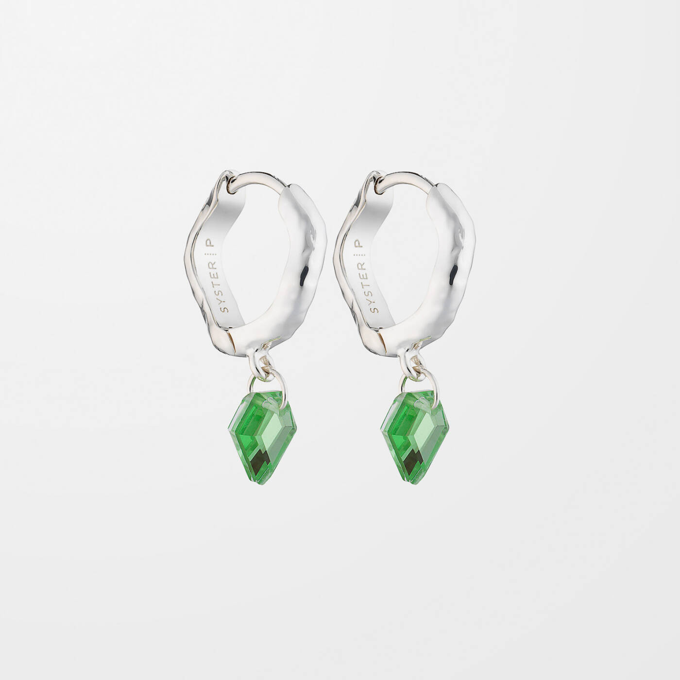 Diamona Green Quartz Örhänge Silver