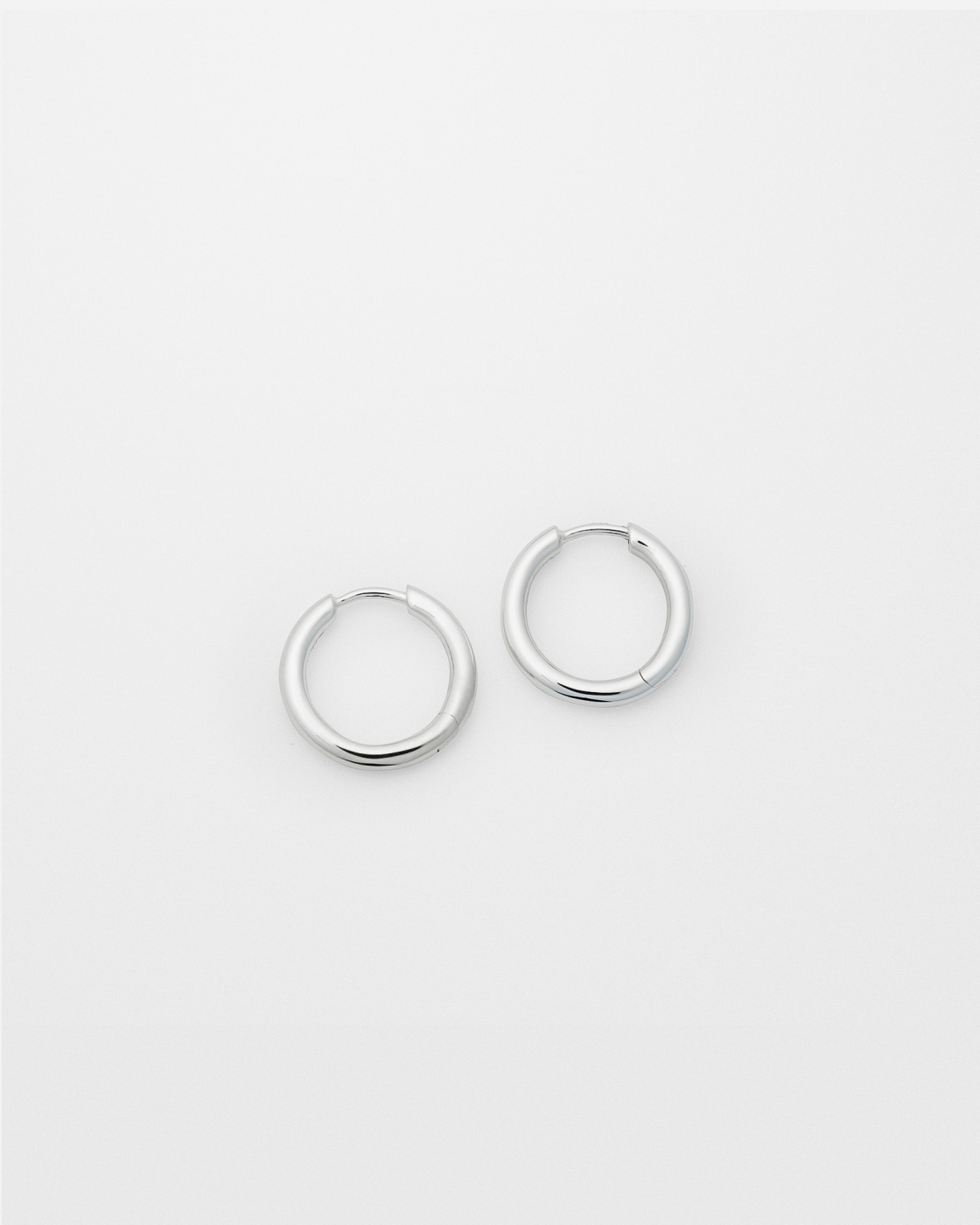 Beloved Fat Medium Hoops Silver