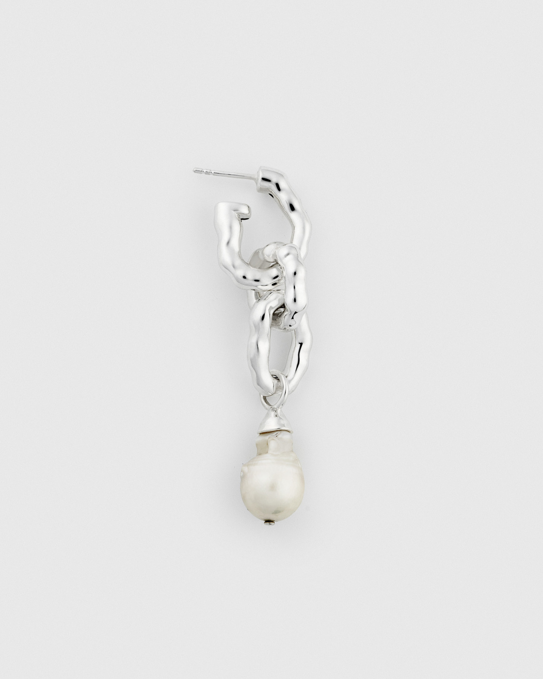 Mary Long Single Earring Silver