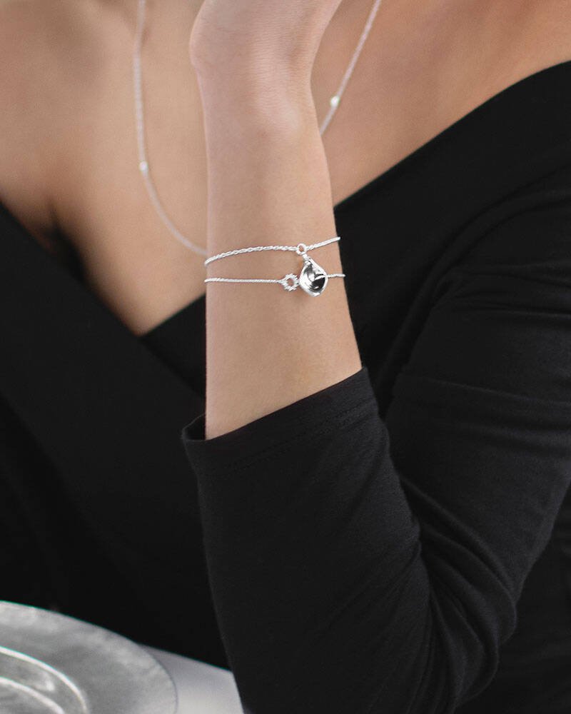 Gaias Grace single armband silver