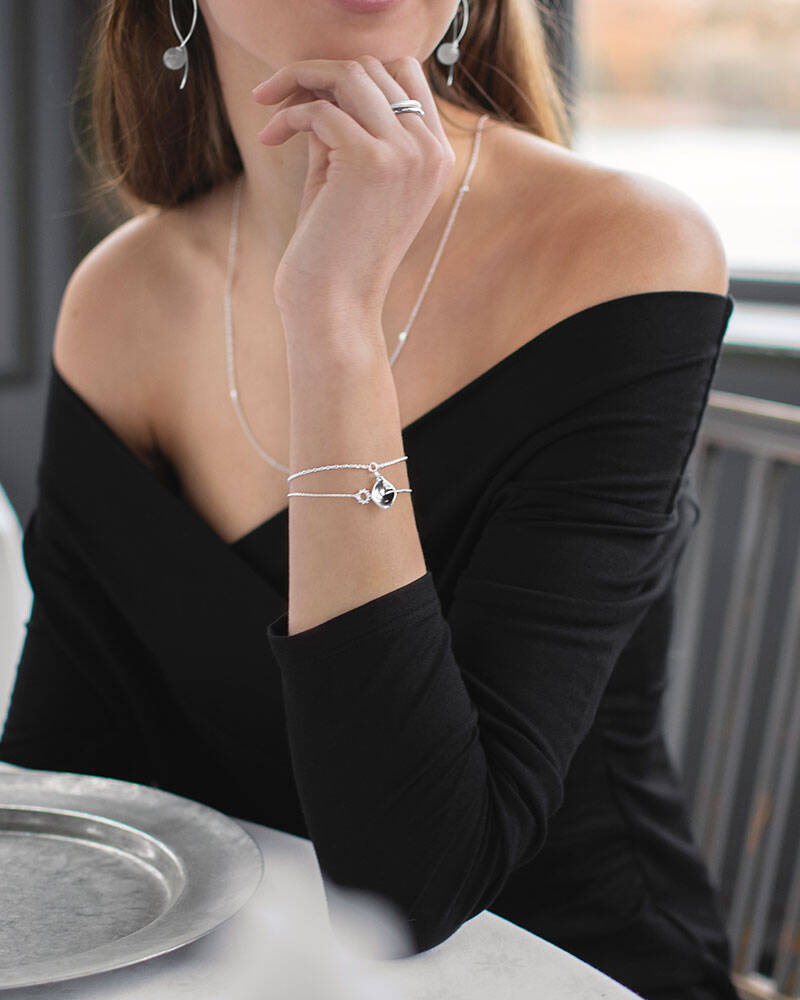 Gaias Grace single armband silver