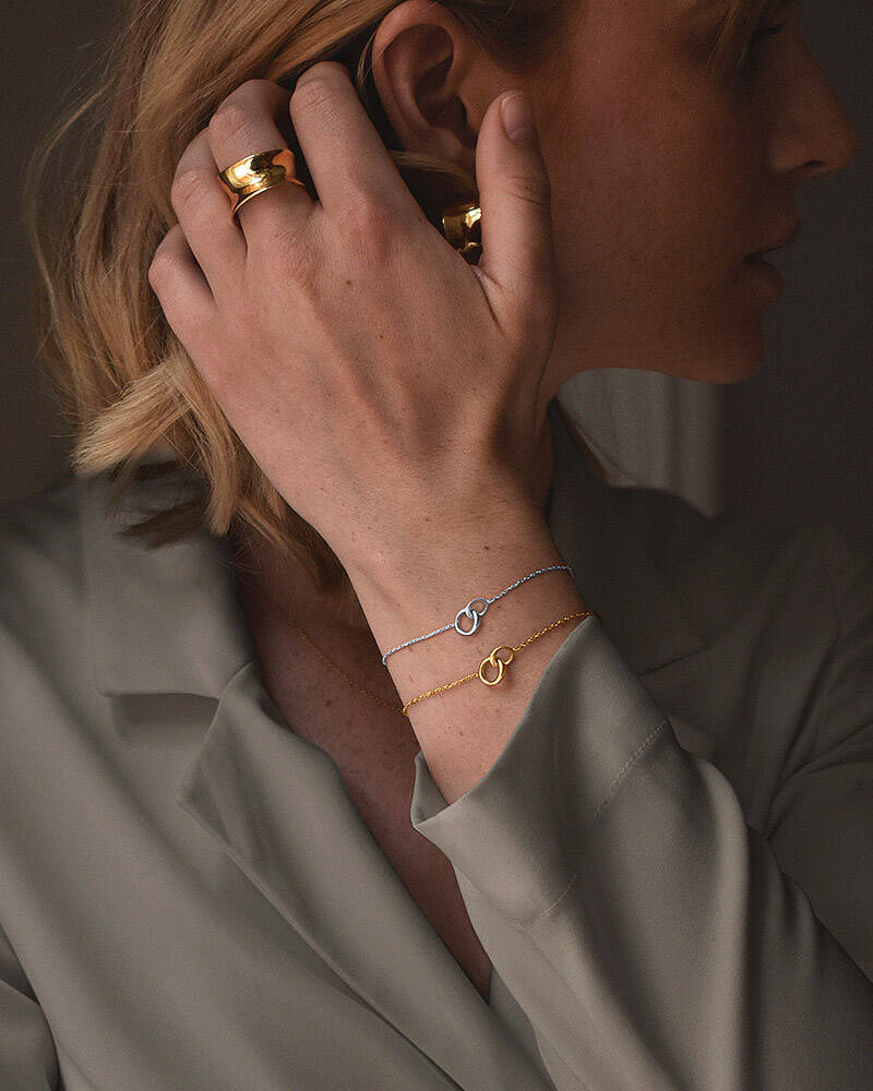 Les Amis drop armband silver