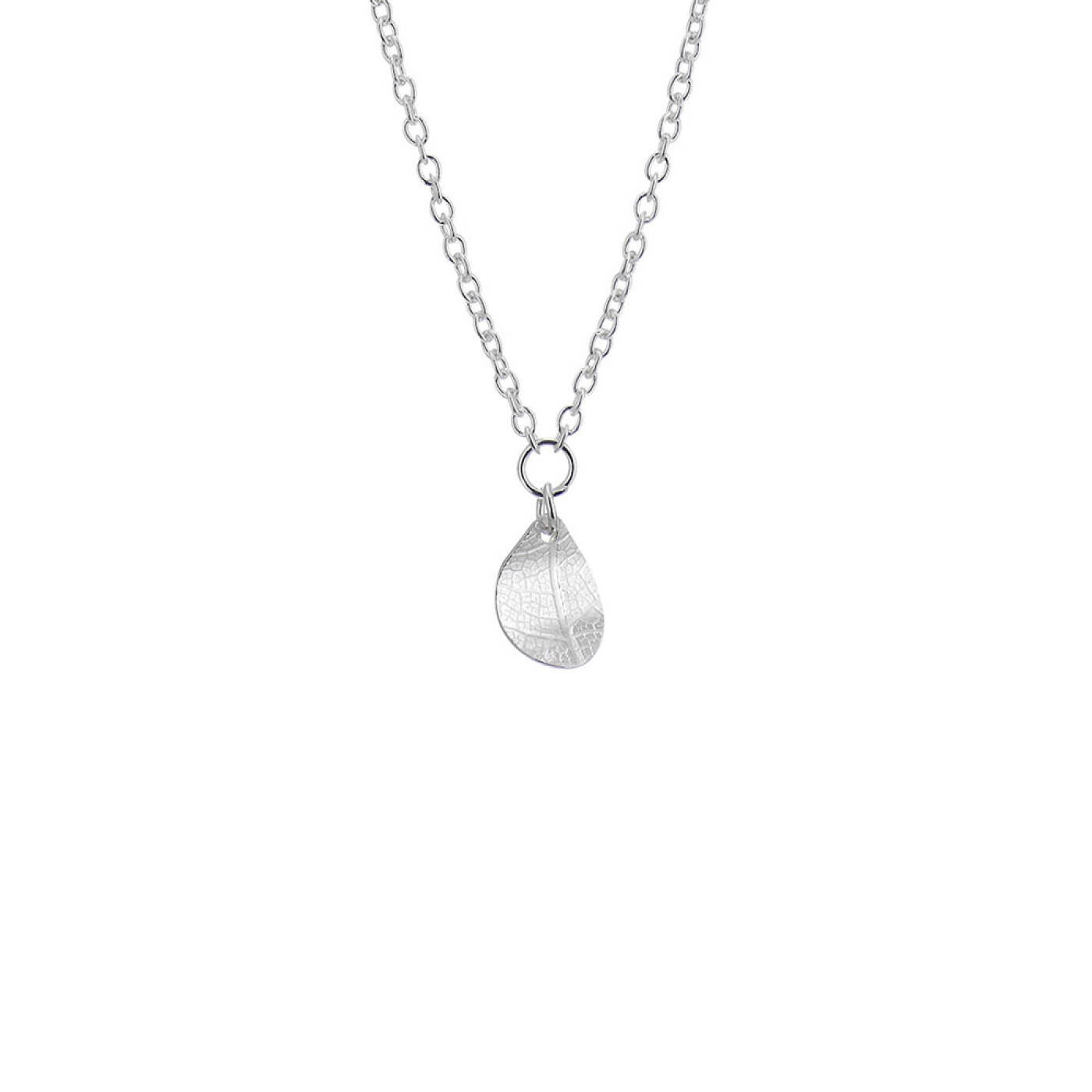 Leaf drop halsband silver