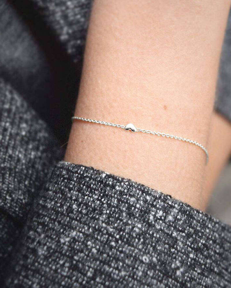 Loving Heart drop armband silver