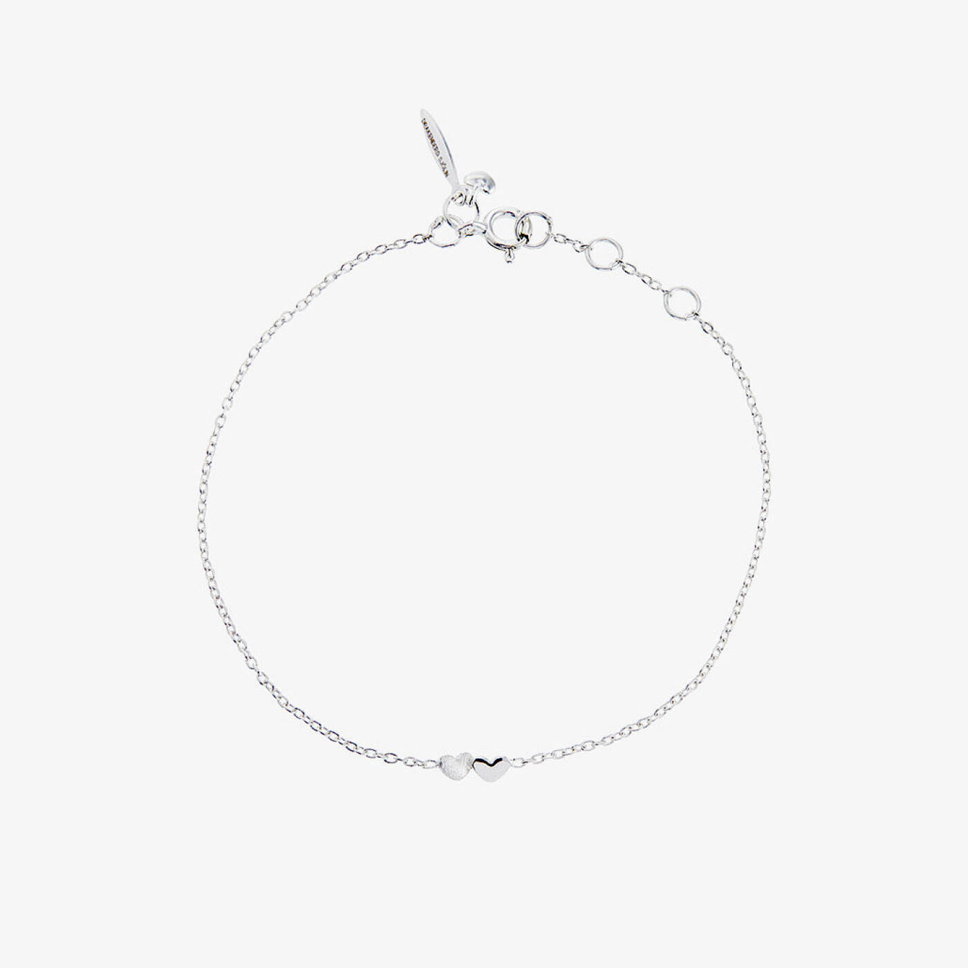 Loving heart armband silver