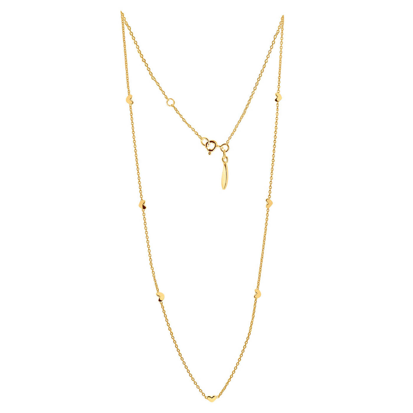 Loving heart drop full halsband guld
