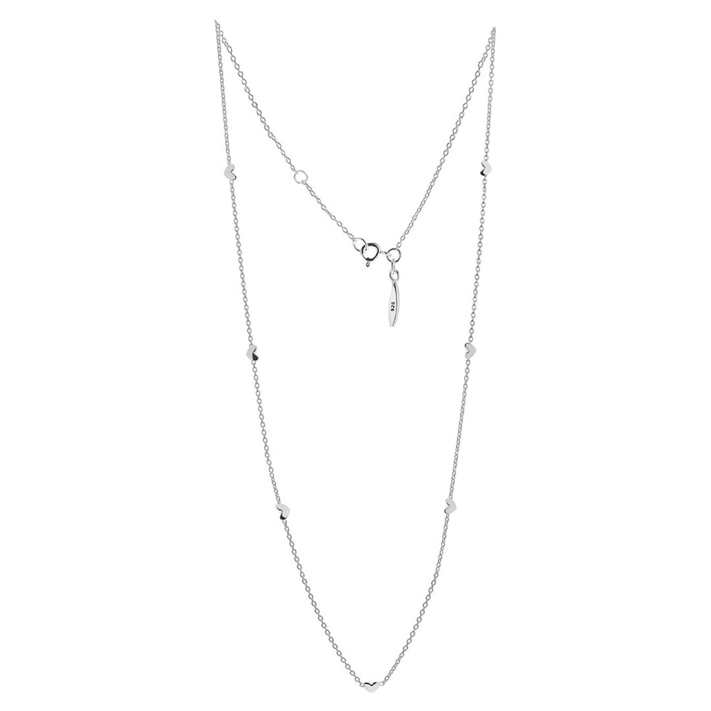 Loving heart drop full halsband silver