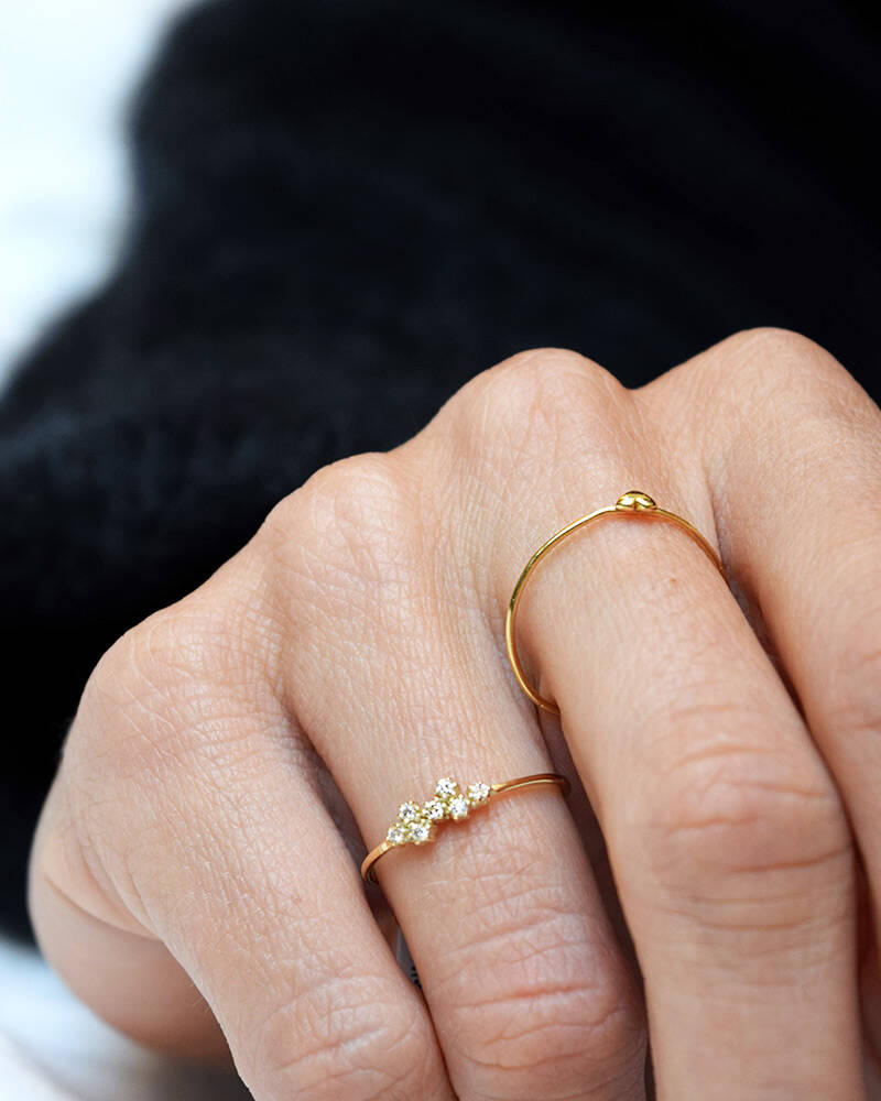 Loving Heart drop ring 16,5 gold