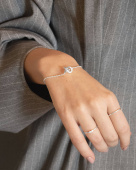 Le knot armband silver