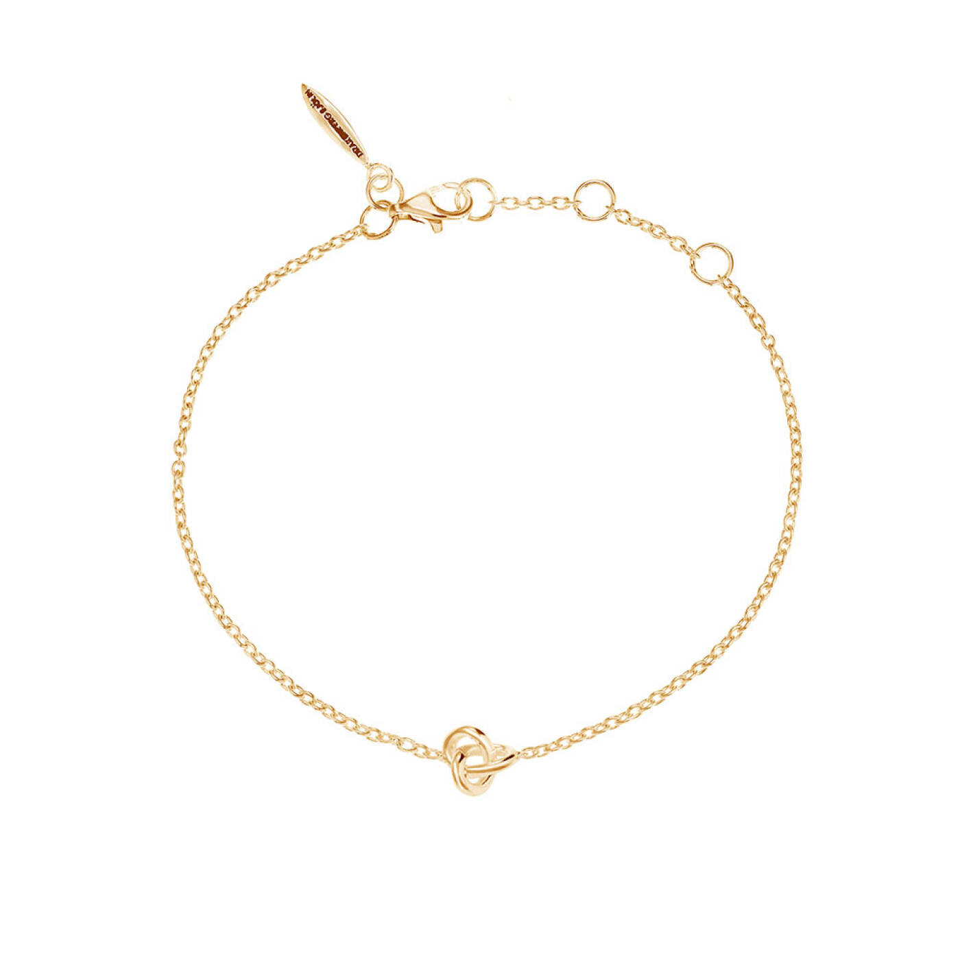 Le knot drop armband guld