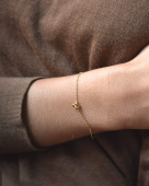 Le knot drop armband guld
