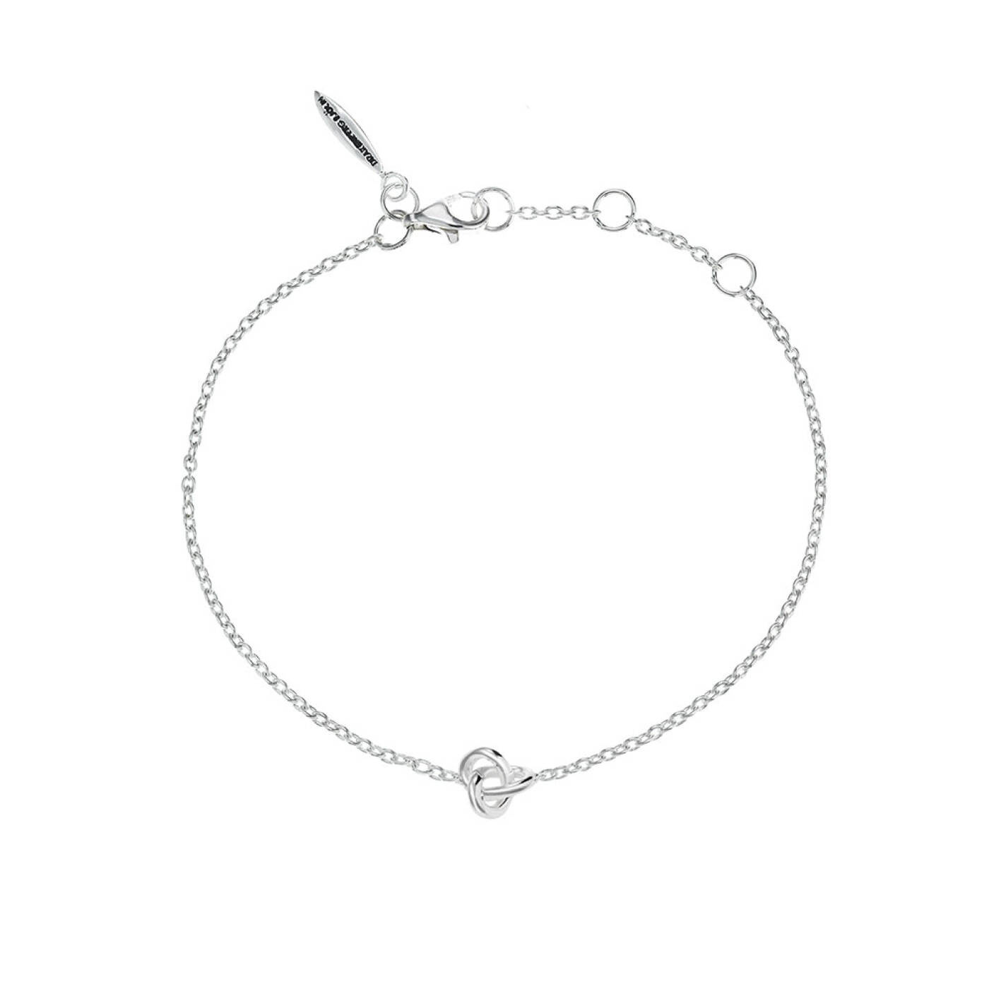 Le knot drop armband silver